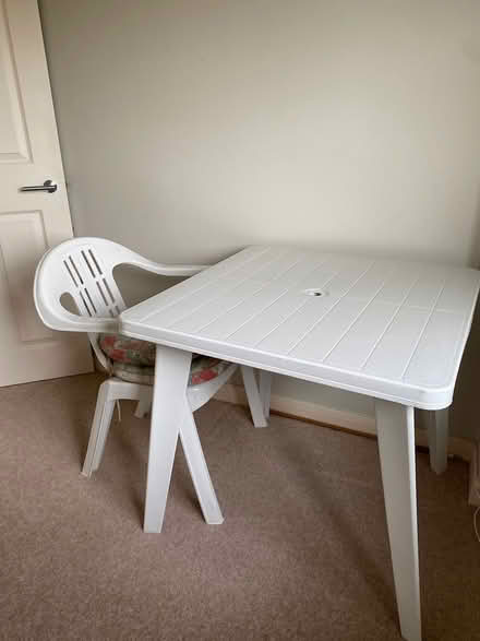 Photo of free Plastic table & chairs (Rickmansworth wd3) #1