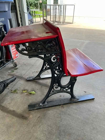 Photo of free Antique desk painted red (Downers Grove) #3