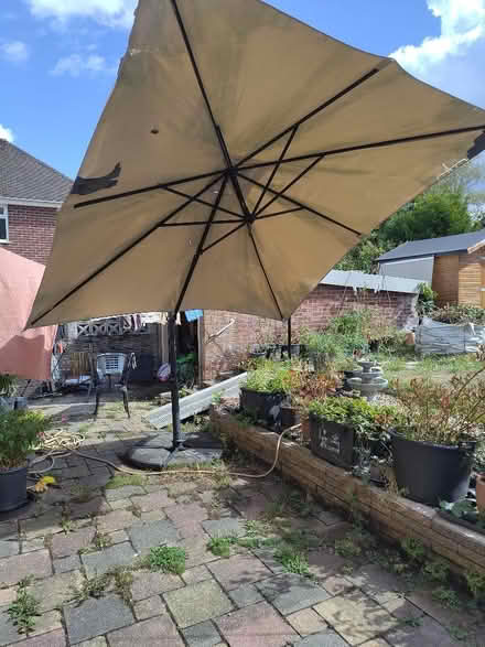 Photo of free 3m adjustable square garden parasol frame and base (Lower Earley RG6) #3