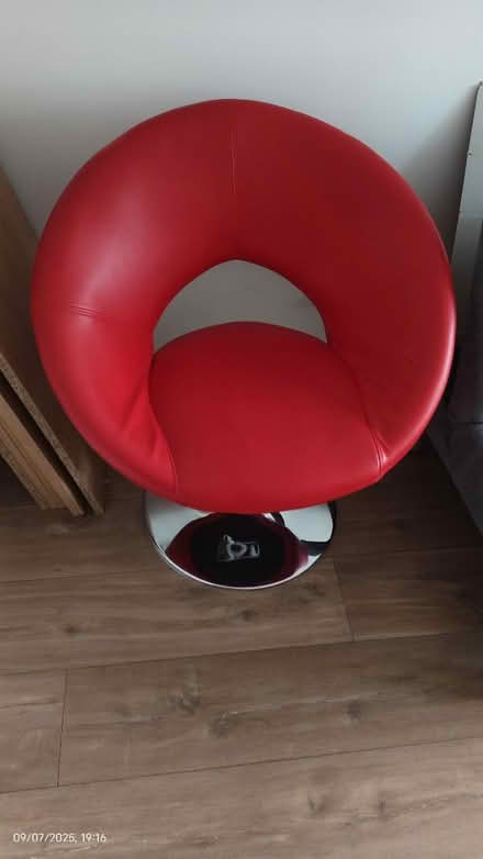 Photo of free Very Comfortable Red Swivel Chair (Sawston) #1