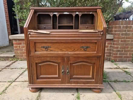 Photo of free Broken oak bureau for storage (Acton W3) #1