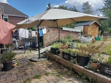 Photo of free 3m adjustable square garden parasol frame and base (Lower Earley RG6) #1