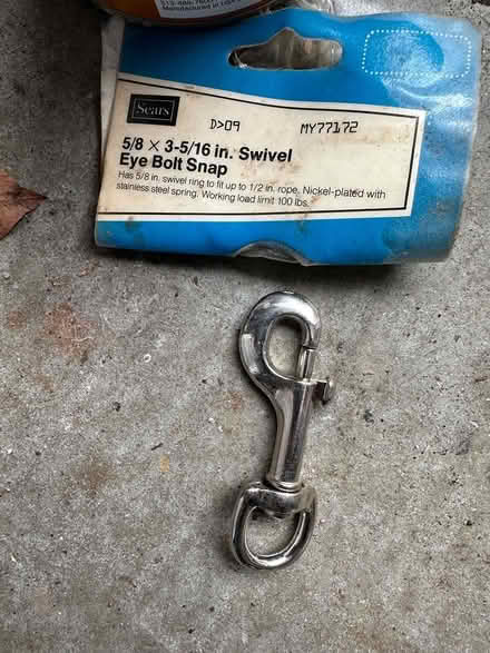 Photo of free swivel eye bolt snap (Arlington Center) #1