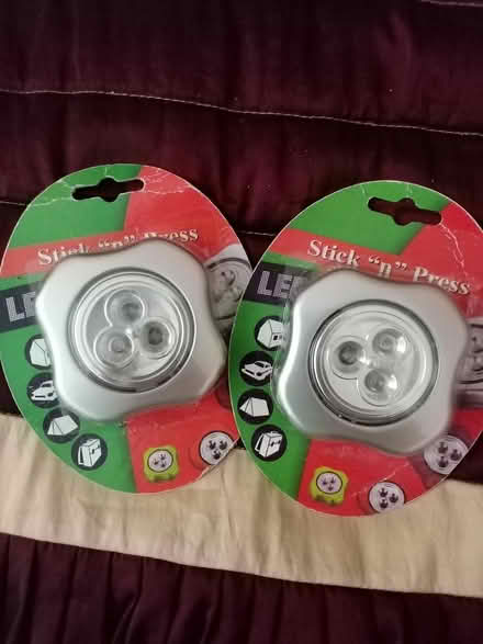Photo of free Stick n press LED lights x 2 new (Tonbridge) #1