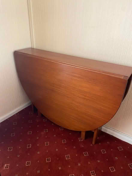 Photo of free Teak drop leaf table with 4 x matching dining chairs (Culcheth WA3) #4
