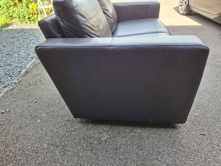 Photo of free Brown Leather sofa (Whitminster, GL2 7) #4