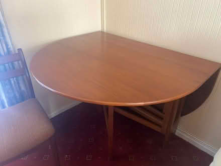 Photo of free Teak drop leaf table with 4 x matching dining chairs (Culcheth WA3) #3