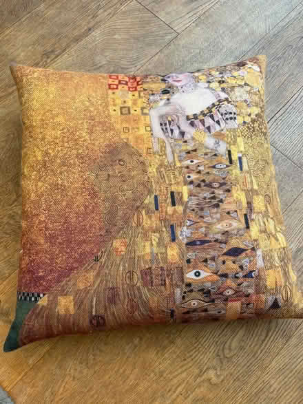 Photo of free Klimt cushion 45 x 45 (Golden Green TN11) #1