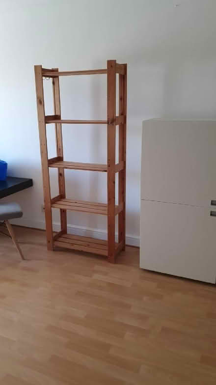 Photo of free Tall wooden shelf (The Camp AL4) #1