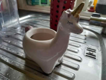 Photo of free Small unicorn ceramic pot holder (Nelson BB9) #2