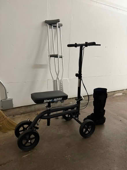 Photo of free Scooter, crutches, and boot (Bellevue, Newcastle) #1