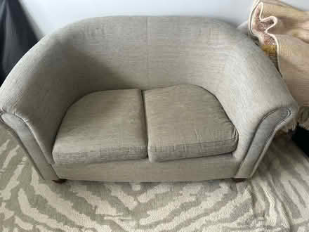 Photo of free Grey love seat sofa (GU22) #1