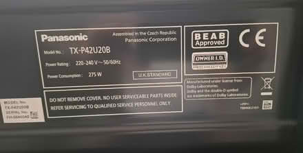Photo of free Large Panasonic Viera TV (SPARES REPAIRS) (Boughton Monchelsea ME17) #3