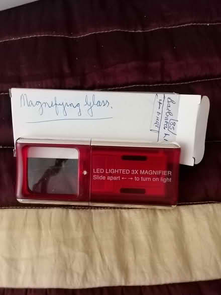 Photo of free LED lighted 3x magnifier (Tonbridge) #1
