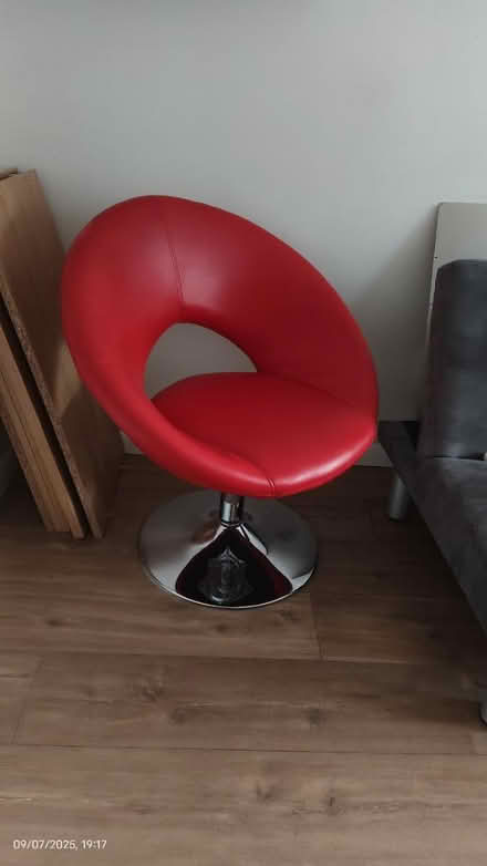 Photo of free Very Comfortable Red Swivel Chair (Sawston) #2