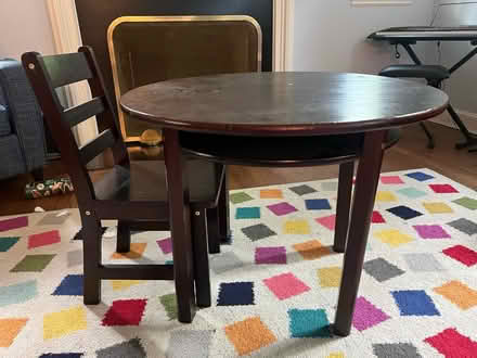 Photo of free Kids table and chair (Woodley Park, DC) #1