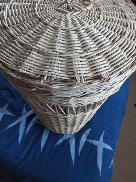 Photo of free White cane linen basket (PO7 Purbrook) #2