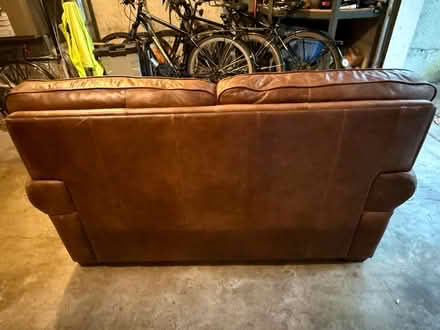 Photo of free Leather Love Seat (Madrona) #3