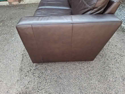 Photo of free Brown Leather sofa (Whitminster, GL2 7) #3