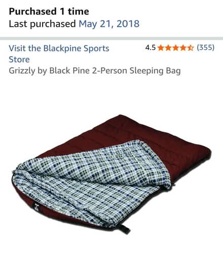 Photo of free Flannel 2-person sleeping bag (98408) #2
