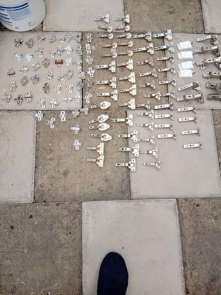 Photo of free Bucketful of various size hinges (Hucknall NG15) #2
