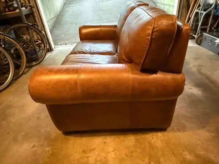 Photo of free Leather Love Seat (Madrona) #2
