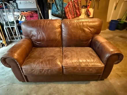 Photo of free Leather Love Seat (Madrona) #1