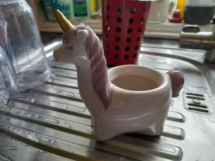 Photo of free Small unicorn ceramic pot holder (Nelson BB9) #1