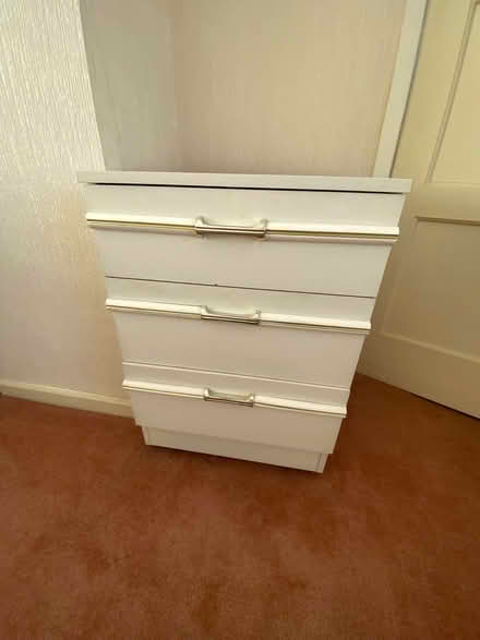 Photo of free Bedside Table / 3 drawer chest (Culcheth WA3) #1