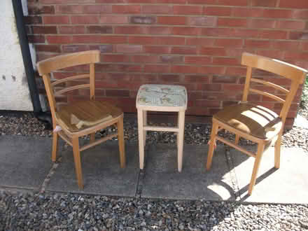 Photo of free Kitchen chairs and stool (Sprowston NR7) #1