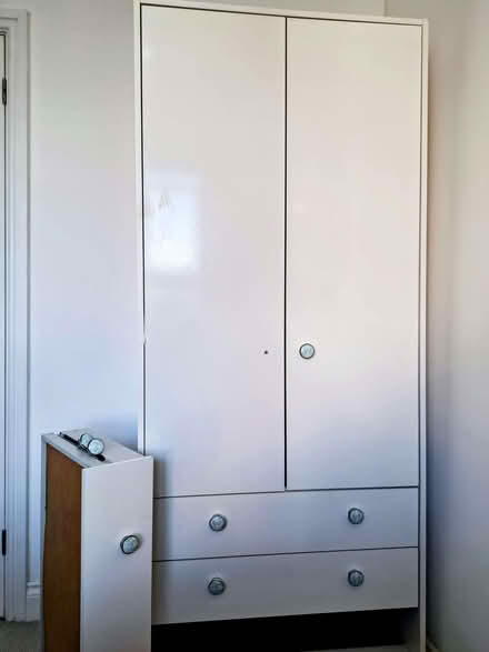 Photo of free White three draw wardrobe (Eastbourne BN21) #1