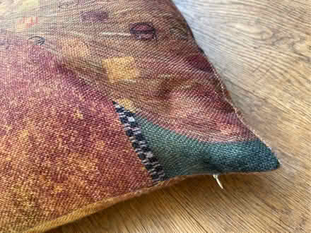 Photo of free Klimt cushion 45 x 45 (Golden Green TN11) #2