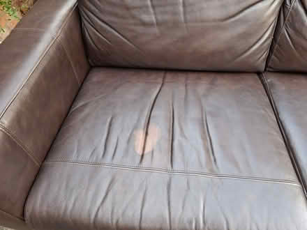 Photo of free Brown Leather sofa (Whitminster, GL2 7) #2