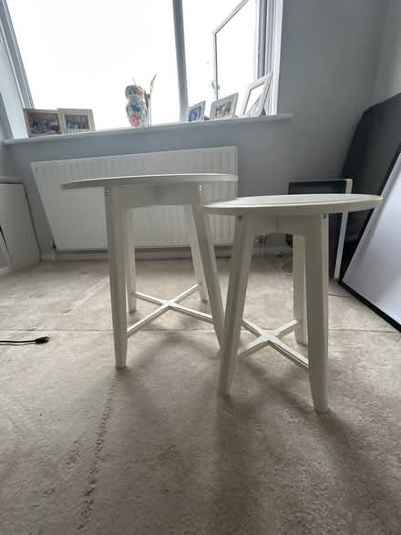 Photo of free White IKEA side tables (GU22) #1