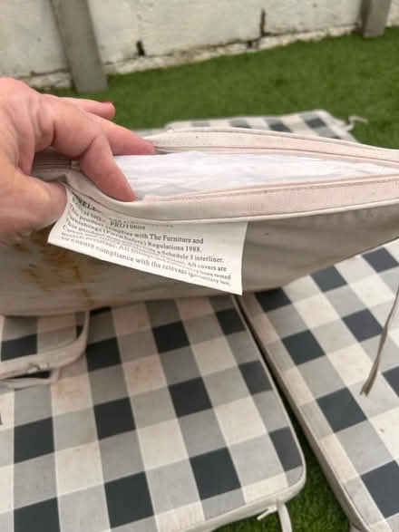 Photo of free Out door tie on chair cushions (Chaddesden) #2