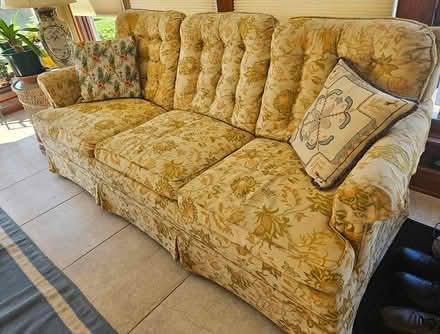 Photo of free 3 seater brocade sofa (Wind Point Racine) #2