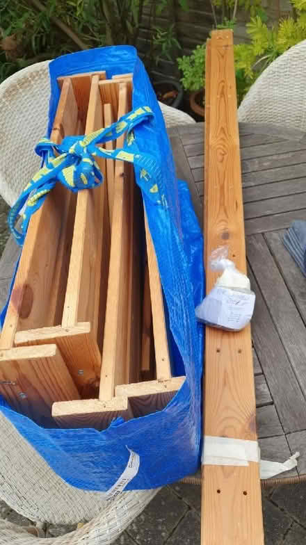Photo of free Tall wooden shelf (The Camp AL4) #2