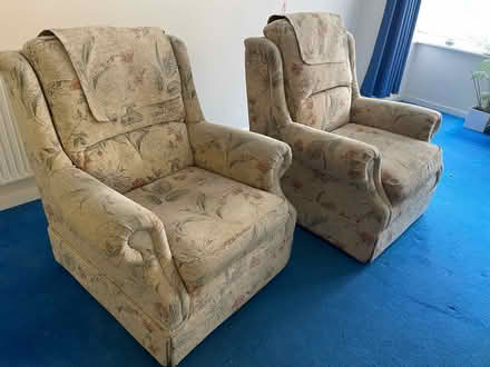 Photo of free 2 seater sofa and 2 armchairs (Wallisdown) #3