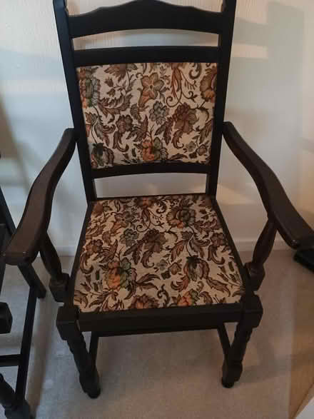 Photo of free Two dark oak carver chairs (Maidstone ME14) #2