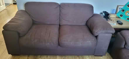 Photo of free X2 two seater brown sofas (one is a sofa bed) (Chichester PO19) #2
