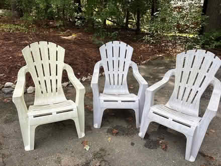 Photo of free Plastic outdoor chairs (Acton, MA) #1