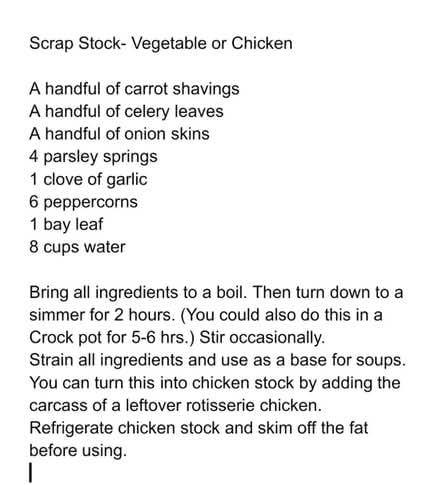 Photo of free My recipe for Scrap Stock (Harrisville) #1