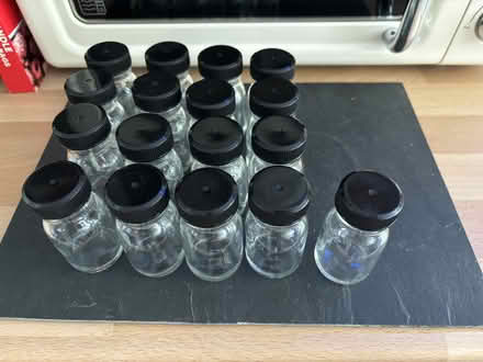 Photo of free 17 Empty Dram Bottles (Redditch, B98) #1