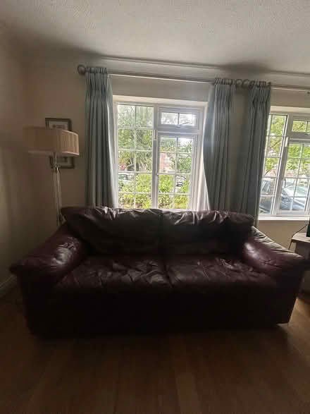 Photo of free Leather Couch (Glenageary Woods Dún Laoghaire) #1