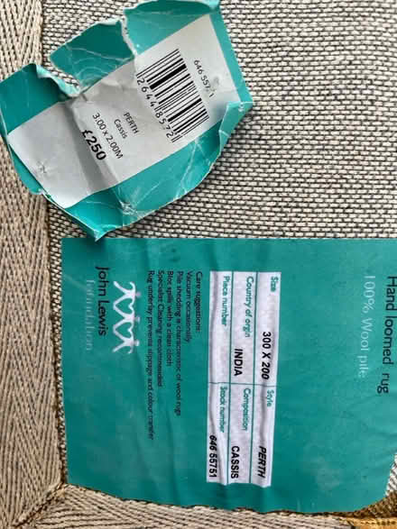 Photo of free John Lewis Wool Rug (Long Ditton, KT6) #2