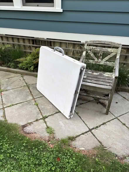 Photo of free Folding outdoor table (59 Larchwood Dr Cambridge MA) #2