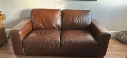 Photo of free 2 Seater Leather Sofa (Thorpe Hesley S61) #1