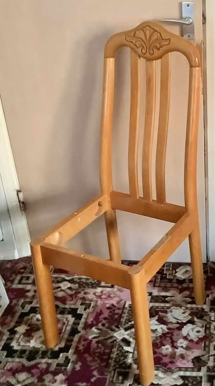 Photo of free Three Wooden Dining Chair Frames (Leeds city centre.) #1