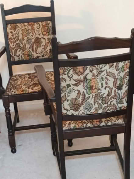 Photo of free Two dark oak carver chairs (Maidstone ME14) #4