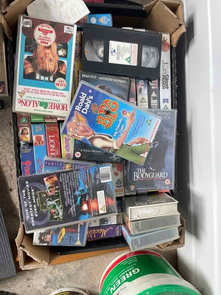 Photo of free box of vhs videos (Denton) #1